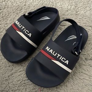 Kids size 7 nautica slides